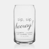 Fun Sip Sip Hooray ウェディングファーバー ガラス缶 (正面)