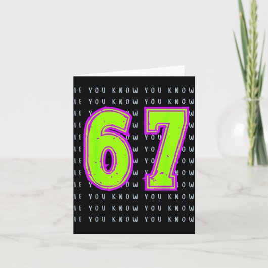 Fun Six Seven 6 7 Meme Design  カード (正面)