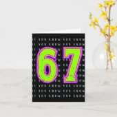 Fun Six Seven 6 7 Meme Design  カード (黄色い花)