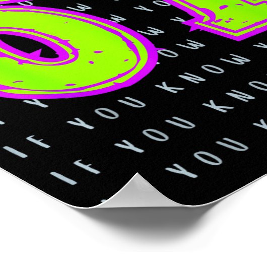 Fun Six Seven 6 7 Meme Design  ポスター (角)