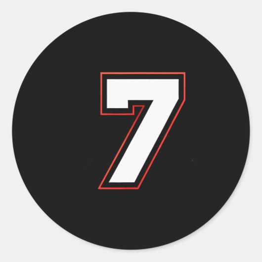 Fun Six Seven 6 7 Meme Design  ラウンドシール (正面)