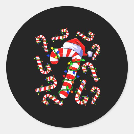 Fun Six Seven 6 7 Meme Design Couples Christmas Ca ラウンドシール (正面)
