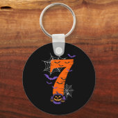 Fun Six Seven 6 7 Meme Design Couples Halloween  キーホルダー (正面)