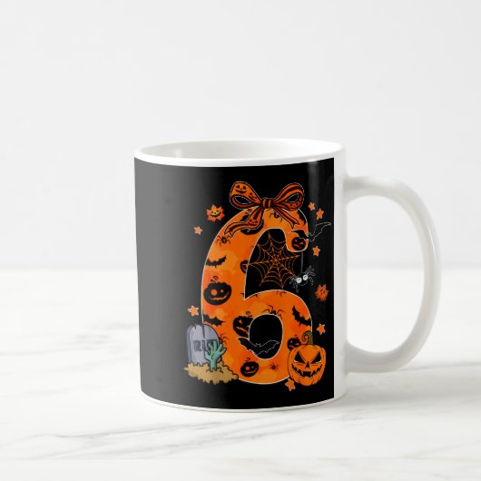 Fun Six Seven 6 7 Meme Design Couples Halloween  コーヒーマグカップ (右)