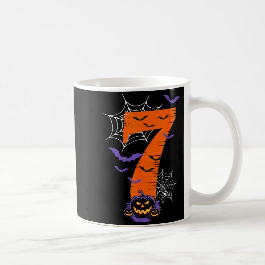 Fun Six Seven 6 7 Meme Design Couples Halloween  コーヒーマグカップ (右)