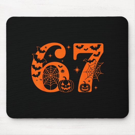 Fun Six Seven 6 7 Meme Design Couples Halloween  マウスパッド (正面)