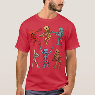 Fun Skeletons Dancing Kid Boys Girls Vintage Skele Tシャツ