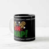 Fun Snapped Gingerbread Man Christmas Mug ツートーンマグカップ (正面左)