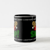 Fun Snapped Gingerbread Man Christmas Mug ツートーンマグカップ (中央)