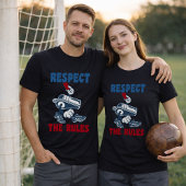 Fun Soccer Referee Respect The Rules Red Card Tシャツ