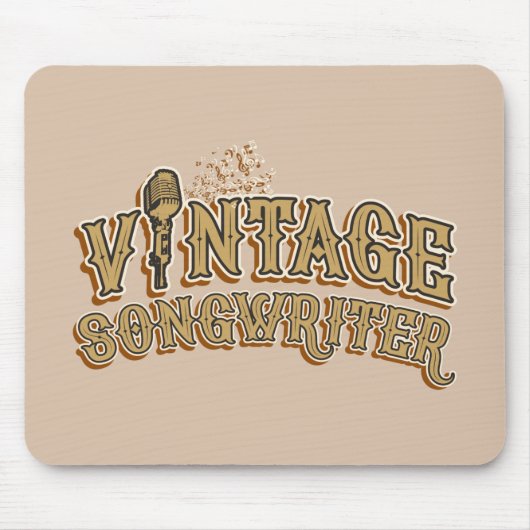 Fun Songwriter Lyricist Novelty Typography マウスパッド (正面)