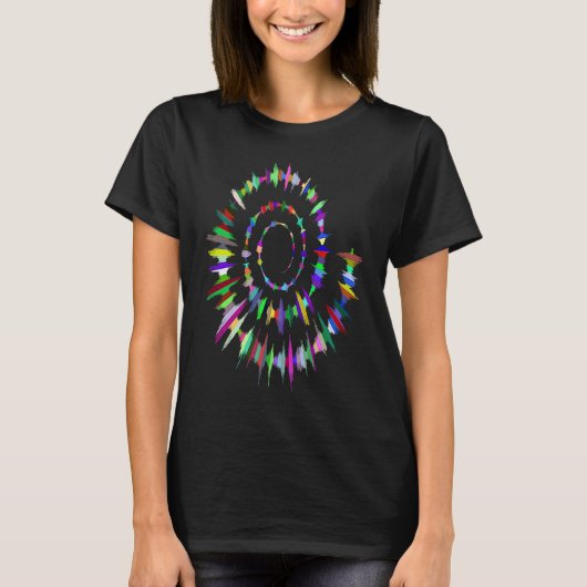 FUN SPIRAL TEE MUSIC WAVE SOUND ABSTRACT AUDIO COL Tシャツ (正面)