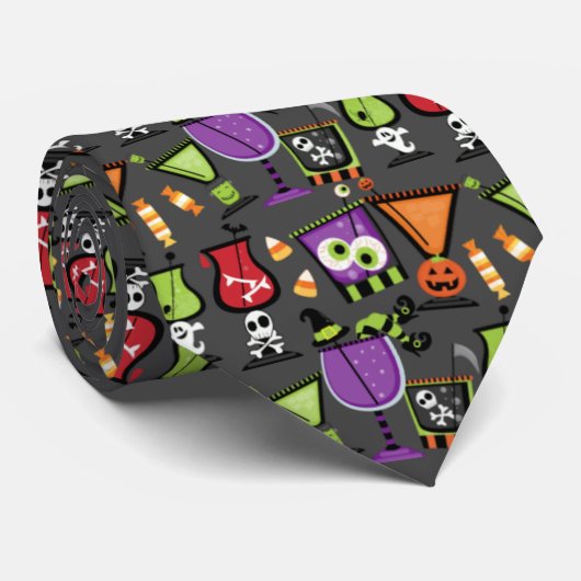 Fun Spooky Cocktails Tie ネクタイ (ロール)