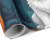 Fun Spooky Gift Wrap with Pumpkins, Ghosts & Bats ラッピングペーパー (ロールコーナー)