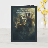 Fun Spooky Halloween Greeting カード (黄色い花)