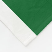 Fun Sporty Bold Green Athletic White Edge Stripes フリースブランケット (角)