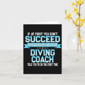 Fun Srt Coach Meme - Funny Diving Saying カード (黄色い花)