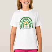 Fun St Patrick Boho Rainbow Luck Clover Leprechaun Tシャツ (正面)
