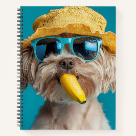 Fun Summer Dog with Banana Notebook ノートブック