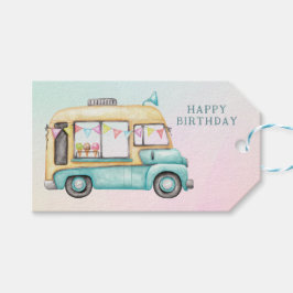 Fun Summer Ice Cream Truck Birthday Party ギフトタグ