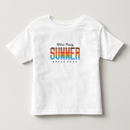 Fun Summer Sunset Beach Family Vacation  トドラーTシャツ (正面)