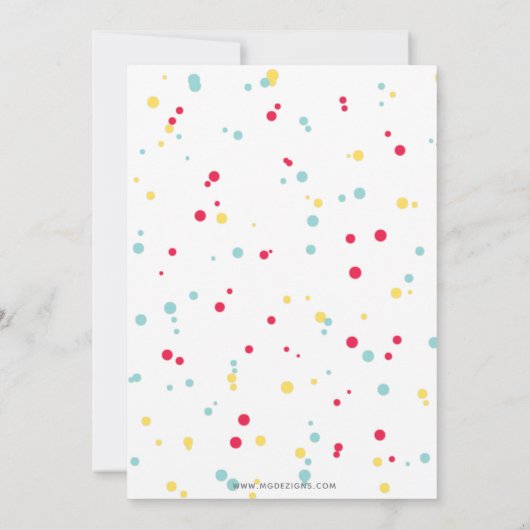 Fun Summer Swimming Pool Party Birthday  招待状 (裏面)