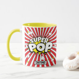Fun SUPER POP! Pun | Popcorn & Stars Personalized マグカップ