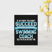 Fun Swimming Coach Meme - Funny Swimmer Saying  カード (黄色い花)