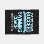 Fun Swimming Coach Meme - Funny Swimmer Saying  フリースブランケット (正面(横))