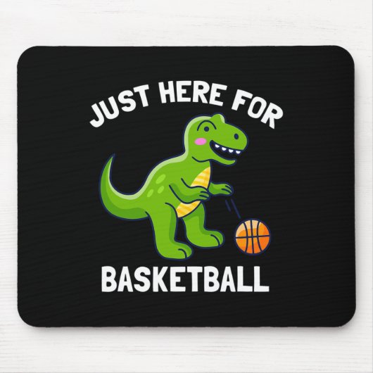 Fun T-rex Just Here For Bysketbyll Dinosaur  マウスパッド (正面)