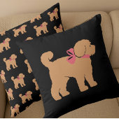 Fun Tan Doodle Dog on Black ゴルフタオル