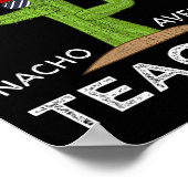 Fun Teacher Appreciation Humor Funny Nacho Average ポスター (角)