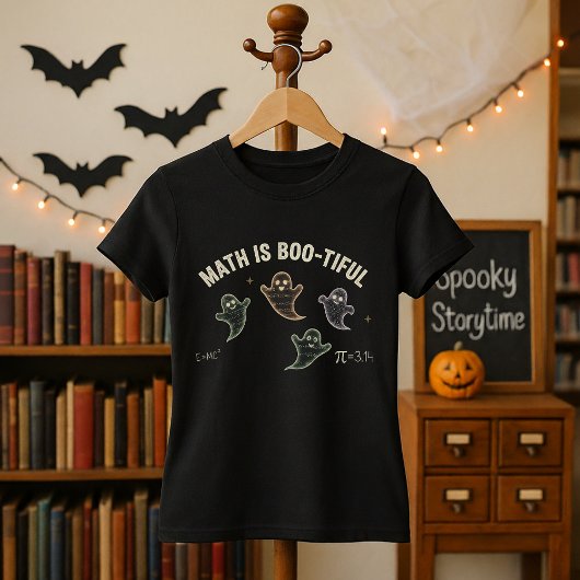 Fun Teacher Halloween Math Is Bootiful Ghost Math Tシャツ