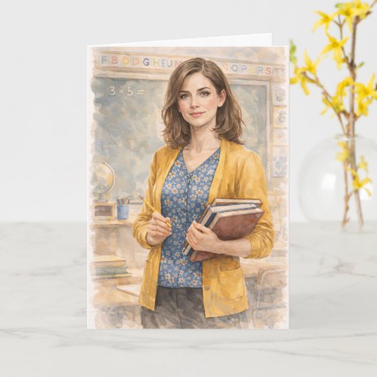 Fun Teacher Prayer Inspired by Ezekiel 25:17 カード (黄色い花)