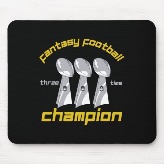 Fun Three Time Fantasy Football League Champion Tr マウスパッド (正面)