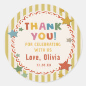 Fun To Be One! Birthday Party Sticker ラウンドシール (正面)