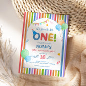 Fun to Be One Boy 1st Birthday Invitation 招待状