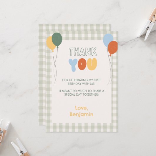 Fun to be One Colorful Thank You Card 招待状 (正面/裏面インサイチュ)