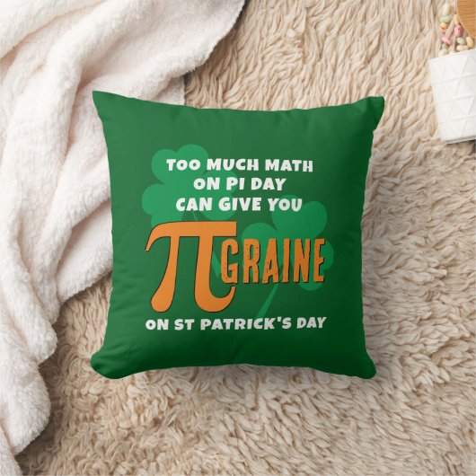 Fun Too Much Math Pi Day St Patricks Day クッション (ブランケット)