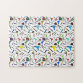 Fun Tools and Hardware Illustrations Pattern ジグソーパズル (横)