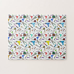 Fun Tools and Hardware Illustrations Pattern ジグソーパズル