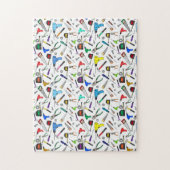 Fun Tools and Hardware Illustrations Pattern ジグソーパズル (縦)