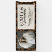 Fun Tortoise Birthday Forty and Fabulous Photo 横断幕 (縦)