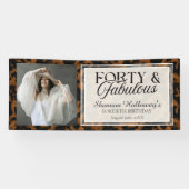 Fun Tortoise Birthday Forty and Fabulous Photo 横断幕 (横)