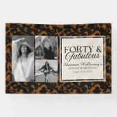 Fun Tortoise Birthday Forty and Fabulous Photo 横断幕 (横)