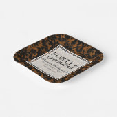 Fun Tortoise Shell Birthday Forty and Fabulous ペーパープレート (傾斜あり)