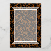 Fun Tortoise Shell Birthday Forty and Fabulous 箔招待状 (裏面)