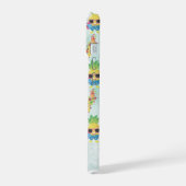 Fun Tropical Pattern with Custom Name  iPhone 15ケース (左側面)