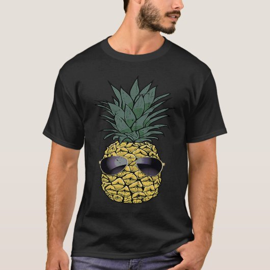 Fun Tropical Pineapple Sunglasses PJ Boy Girl Men  Tシャツ (正面)