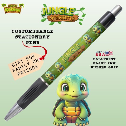 Fun Turtle Cute Tortoise, Jungle Welcome Gift  Pen ボールペン